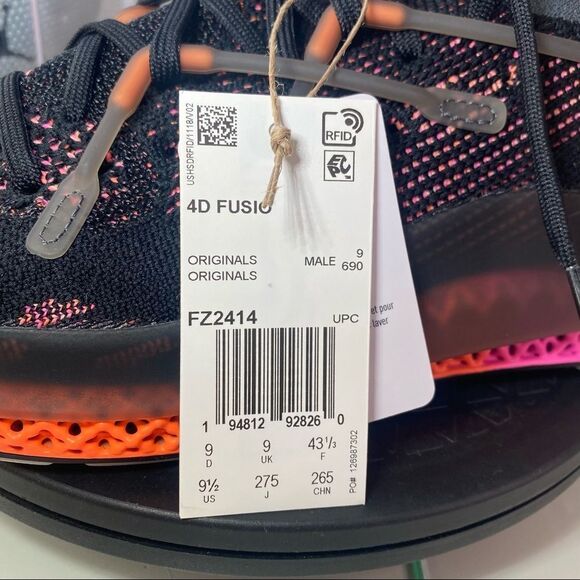 🆕 Adidas 4D Fusio 'Black Orange Pink'  - Mens Sizes - Picture 13 of 15